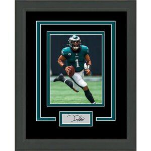 Framed Jalen Hurts Facsimile Laser Engraved Signature Auto Philadelphia Eagles